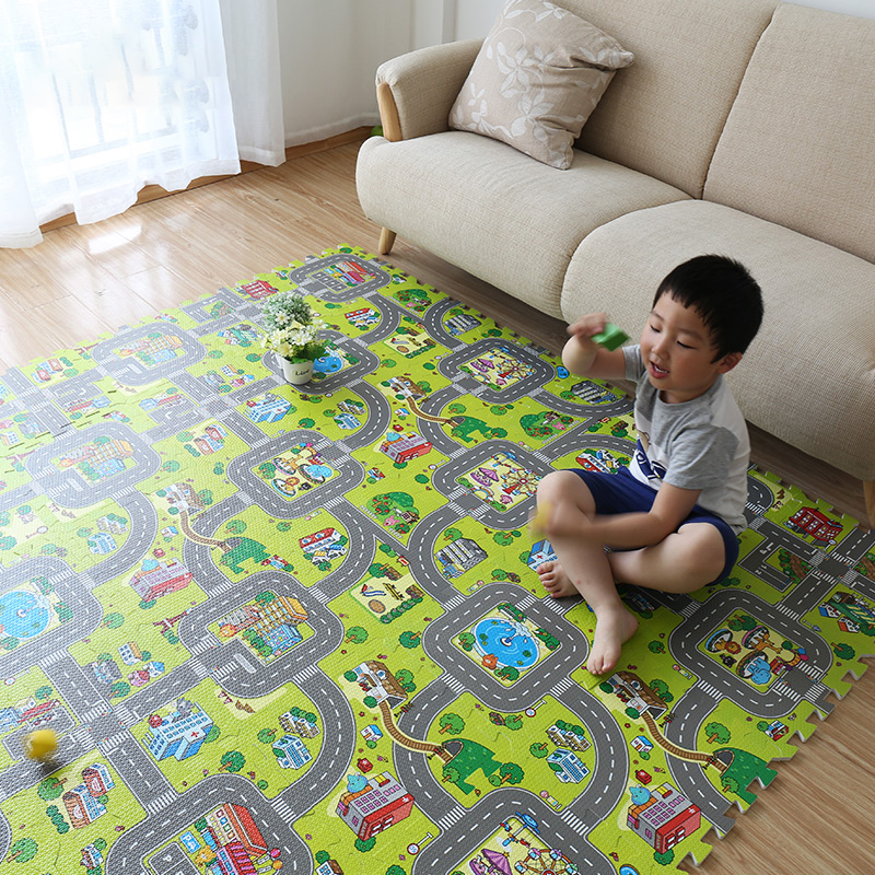 Baby Play Mat 9Pcs 30*30cm Removable Foam Gym Mat Tile Puzzle Mats DIY Baby Carpets For Carpets Mat Indoor Educational Toys