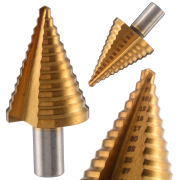 HSS Titanium Step Drill Bits 5-35mm Cone Drill Cutting Tool Thickness Steel Wood Metal Drill Hole Cutter Power Tool Accessories