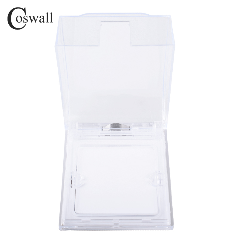 Coswall 86 Type Wall Waterproof Dust-proof Transparent Box For 86*86mm Size Wall Socket With Internal Installation