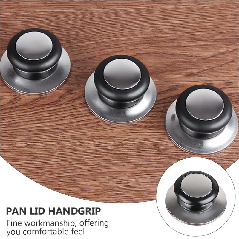 6pcs Stainless Steel Pot Pan Lid Handle Cover Knob Anti Scalding Circular Hand Grip Pot Cap Kitchen Cookware Replacement Parts