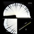 50/Set Nail Art Tips Display Practice Sticks Fan Shaped Nail Polish Swatches Nail Color Sample Nail Art Tools Supplies