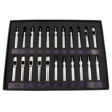 Top Dynamic Black22Pcs Stainless Steel Tattoo Tip Supply Professional Machine Tattoo Nozzle for Needles Set Kit Tattoo Ink