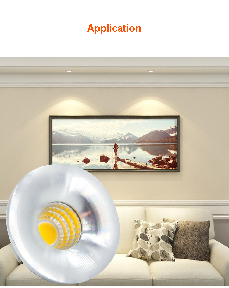 Dimmable LED COB Downlight 3W Round Mini Spotlight Ceiling AC85-265V White Lighting Bulb for Cabinet Counter Showcase