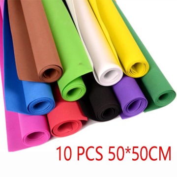 10pcs Lot Foam Paper Sheets DIY Foamiran Kids 50*50cm/19.7*19.7 Random Color Foam Paper kindergarten decoration Wall Sticker