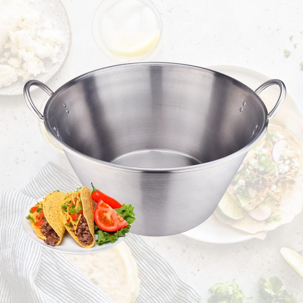 69QT Heavy Duty Stainless Steel Large Cazo Comal