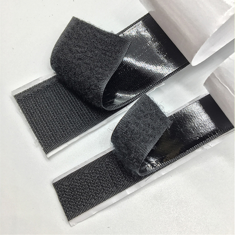 16/20/25/30mm*1M Black White Magic Tap Self Adhesive Hook Loop Fastener Nylon Sticker Disks Tape Sewing Adhesive with Glue