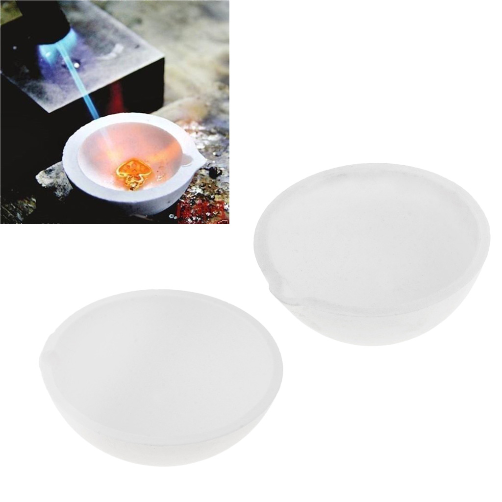 High-purity Quartz Silica Crucible Dish Cup for Melting Casting Refining Gold Silver Copper Scrap Metal Jewelry Making Tool