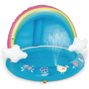 Inflatable Pool with Canopy And Spray Baby Pool