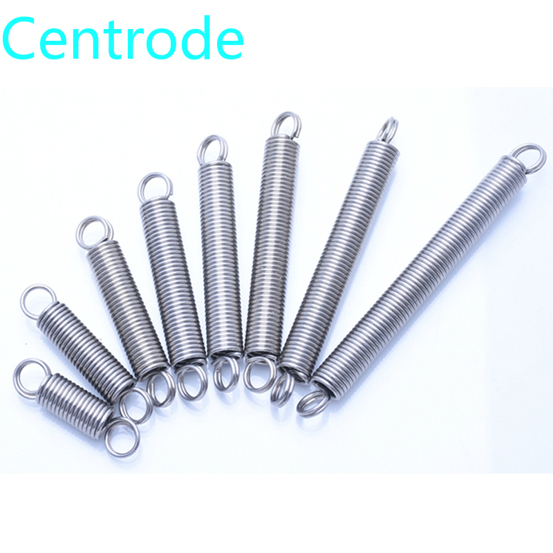 304 Stainless Steel Extension Coil Spring Wire Diameter 1.5mm Outer Diameter 15mm Ring Hook Tension Spring Pullback Spring