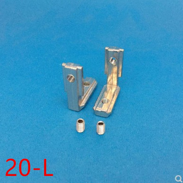10pcs 20 series L Shape Type Interior Inner Corner Connector Joint Bracket for 2020 Aluminum Profile with slot 6mm with screw