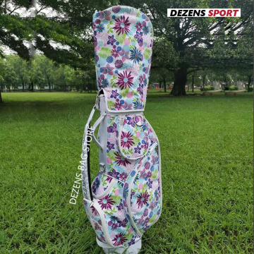 DEZENS Women's printed waterproof nylon golf bag fashion Standard Ball Bag