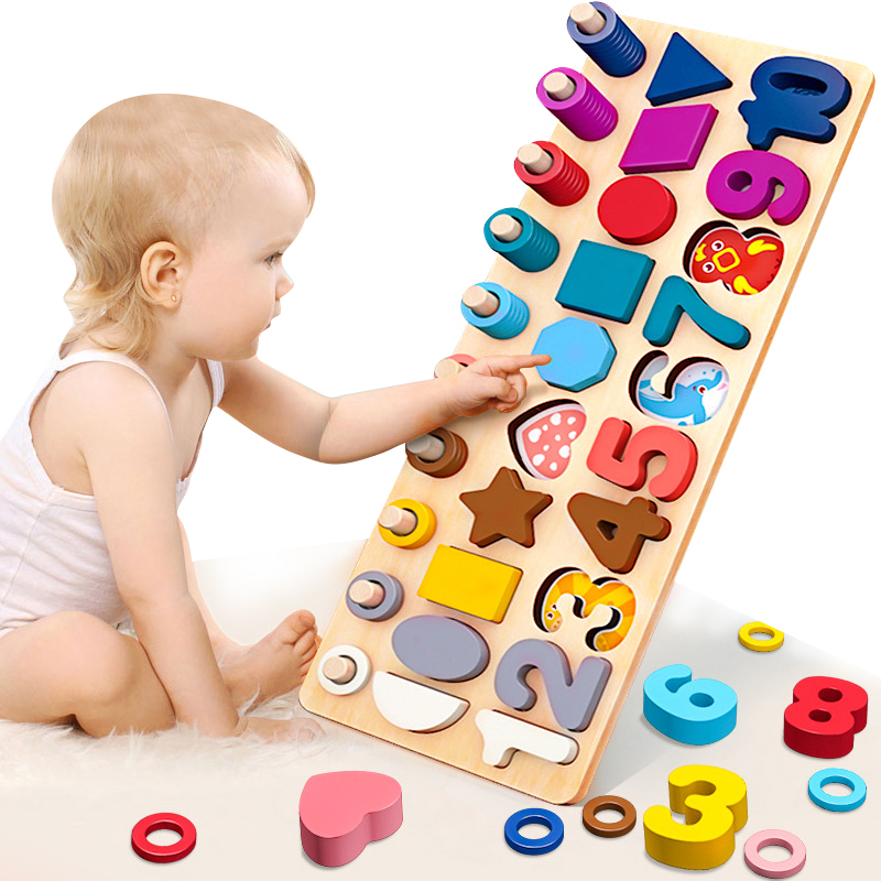 Hot Children Eduactional Toys Multi-function Logarithmic Board Montessori Educational Wooden Toys For Children Wooden Math Toys