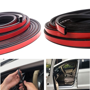 5Meters Self Adhesive Automotive Rubber Seal Strip for Car Window Door Engine Cover Car Door Seal Edge Trim Noise Insulation