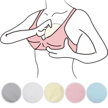 10 Pcs Reusable Breast Pads Washable Waterproof Bamboo Fiber Breastfeeding Nursing Pads