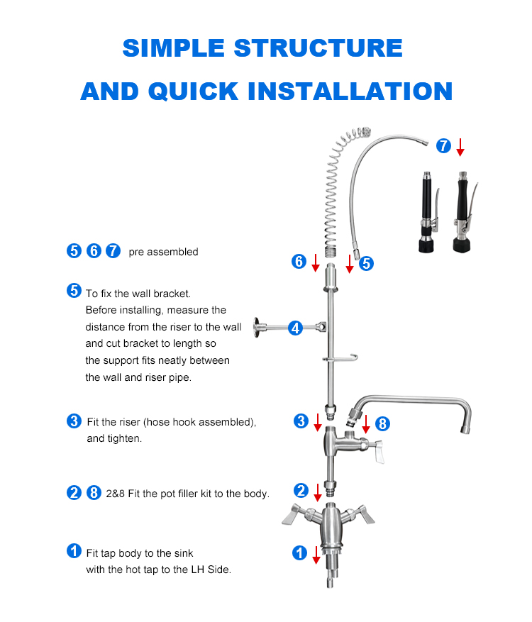 Pull-out faucet with two handles