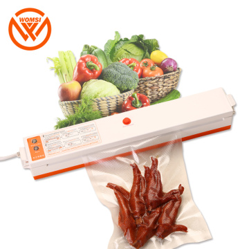 WOMSI Food Vacuum Sealer Packaging Machine With 15pcs Bags Free Vacuum Food Sealing Machine Vacuum Sealer Packer