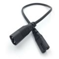 1PC IEC 320 C8 2Pin Male to 2 x C7 Female Y Split Power Cable About 28CM IEC 320 C7 to C8 extension cords C8 male to C7 female