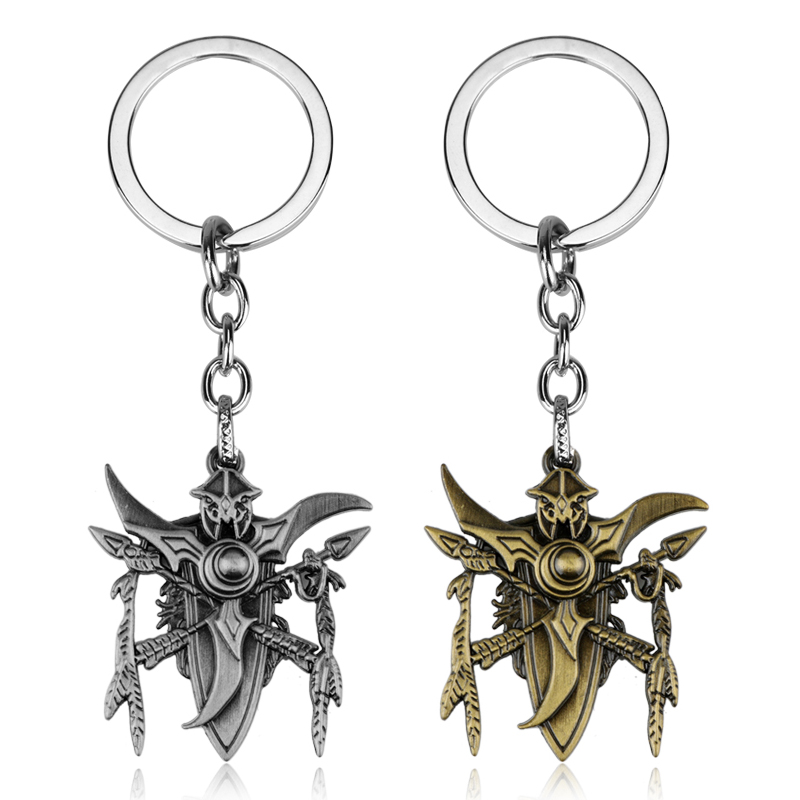 dongsheng Fashion World of War craft Night Elf Emblem Keychain Key Holder WOW World of War craft Key Ring Chaveiro Gift-50