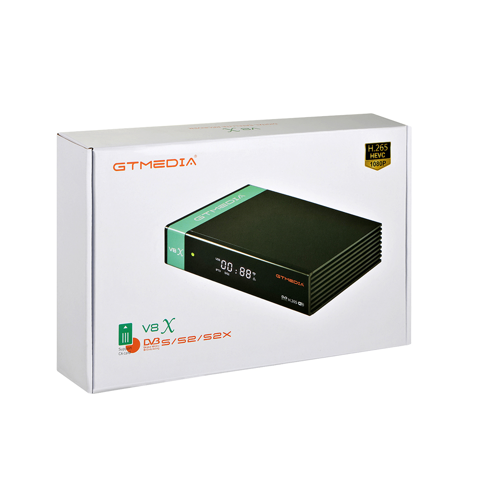 New GTmedia V8X Satellite TV Receiver 1080P HD Built in WIFI Cline Spain H.265 DVB-S2 GT Media Stock in spain