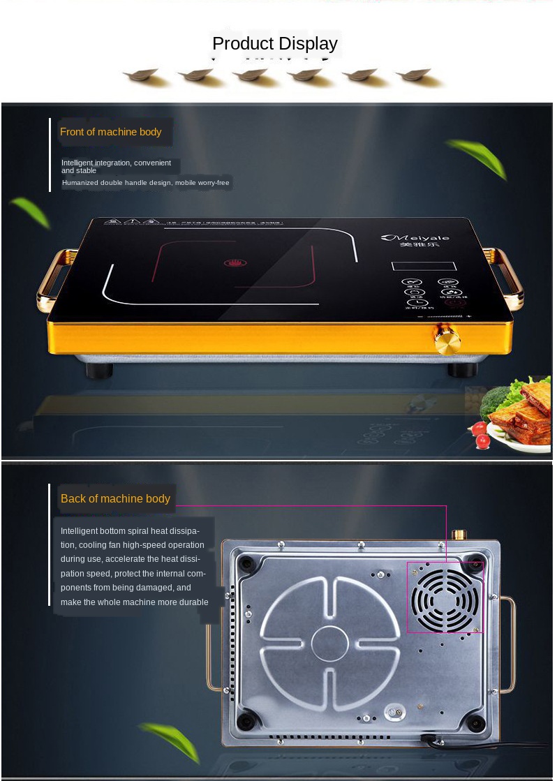 Touch Electric Ceramic Cooktop New Multi-Function High-Power Commercial Optical Wave Furnace Electric Furnace 2200W Intelligent