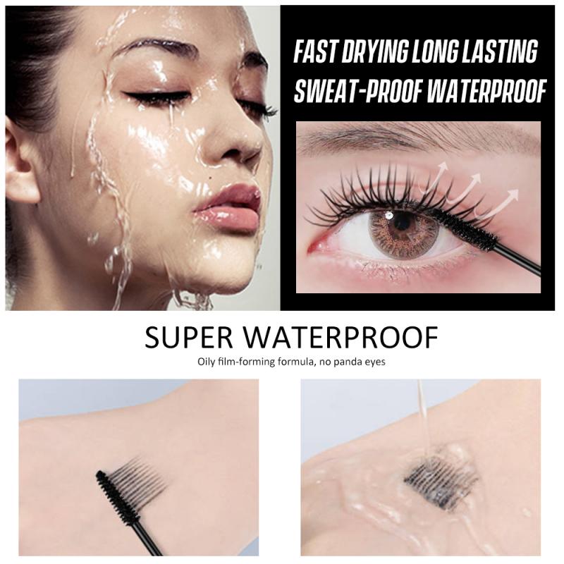 1PC Professional Black Silk Fiber Lash Mascara Long Lasting Waterproof Smooth Volume Curling Lengthen Eyelashes Cosmetic TSLM1