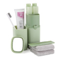 8PCS/ Set Tumbler Set Bathroom Accessories Set Wash Kit Toothbrush Toothpaste Towel Comb Mirror Portable Travel Camping Set