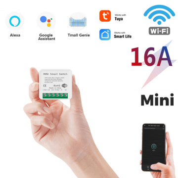 16A Mini Smart Wifi DIY Switch Supports 2 Way Control Smart Home Automation Module Works With Alexa Google Home Smart Life App