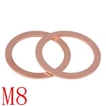 10-50PCS m8 Copper washer m8*10/11/12/13/14/16/18/20 copper Sealing Washer For Boat Crush Washer Flat Seal Ring washer