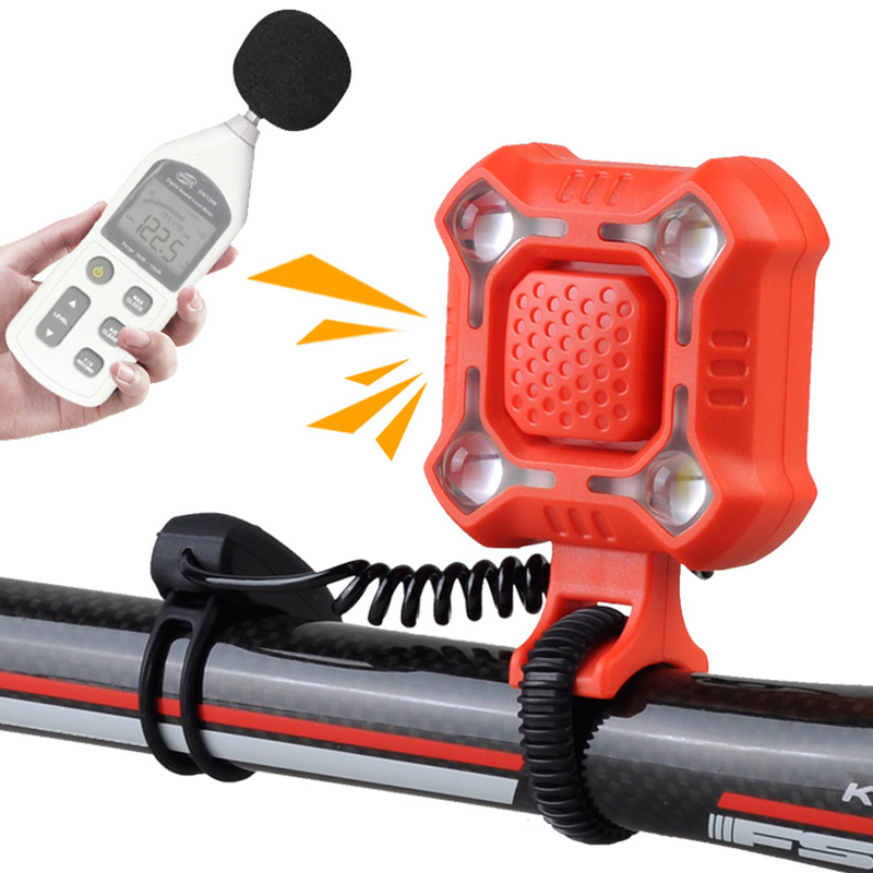 2 in 1 Bicycle Bell Bike Light USB Charging 120db MTB Road Bike Front Handlebar Electronic Horn Waterproof Cycling Lamp PA0117