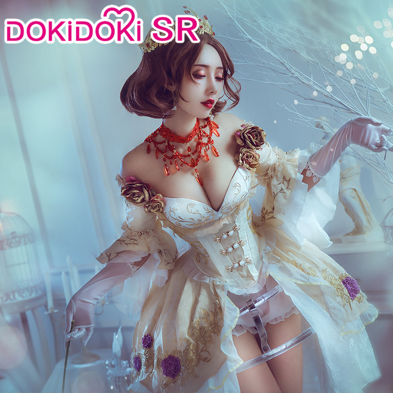 DokiDoki-SR Game Identity V Mrs. Red Cosplay Costume Bloody Queen Red Lady Costume Women Dress Cosplay Game Identity V