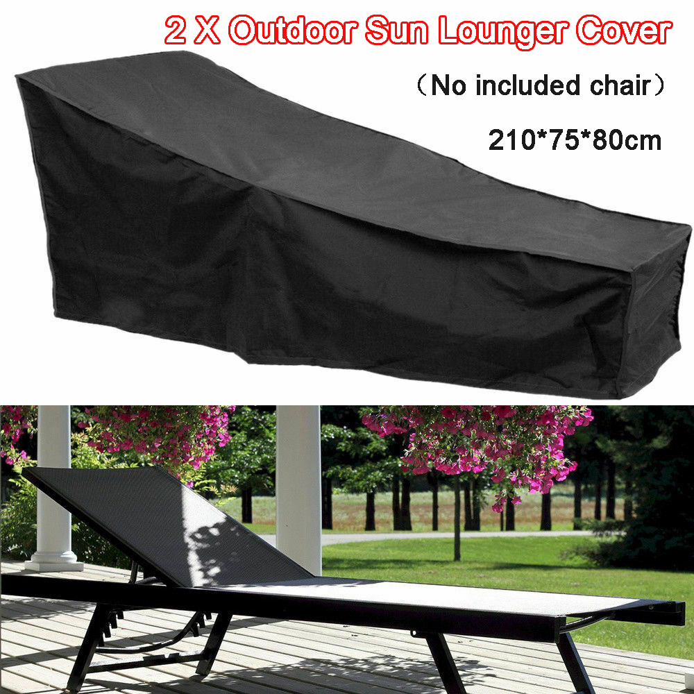 Foldable Outdoor Garden Sunbed Cover Sun Lounger Furniture Waterproof Cover Patio Chaise Cover Recliner Rattan Furniture Dust