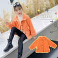 Children Outerwear Girls Jackets For Autumn Winter Turn-Down Collar Warm Short Coats Girls Cardigan Coat Casual Kids Clothes