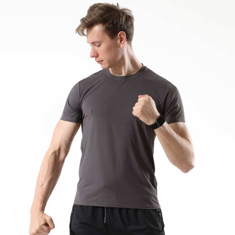 Men Outdoor Sports Running Fitness Morning Run Tennis Breathable Badminton Male T-shirt Walking Jogging Tops Sport Shirts Tees