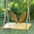 Solid Wood Courtyard Anticorrosive Log Hanging Hemp Rope Swing Board Waterproof And Sunscreen Sturdy Hammock Chair