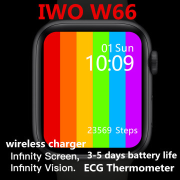 IWO 16 Watch Series 6 Smart Watch 1.75 Full Touch Screen Bluetooth Call Fitness Tracker Sports Watches Men Women W66 smartwatch