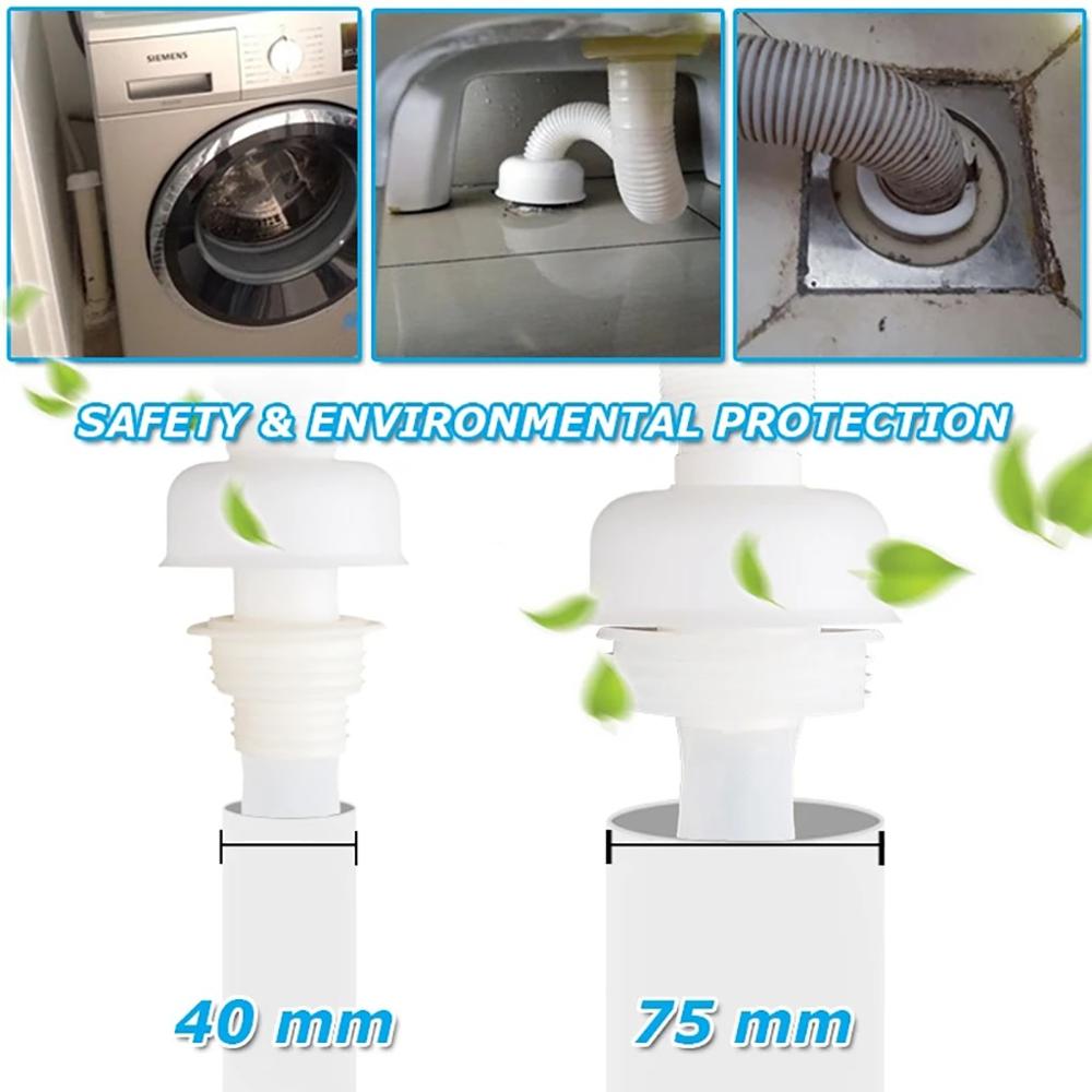Multifunction Sewer Pipe Anti-Odor Sealing Plug Bathroom Plug Trap Water Filter Washing Machine Pool Floor Drain Sealing Plug 40