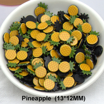 100pcs/lot Small Size Fresh Fruits Flatback Resins Pineapple Planar Resin DIY Craft Embellishments For Home Decorations