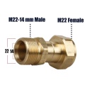 Pressure Washer Swivel Joint, Kink Free Gun To Hose Fitting, Anti Twist Metric M22 14Mm Connection, 3000 Psi