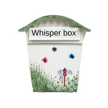 Garden Painting Mailbox Iron 36.5cm*33.5cm*12.1cm outdoor Newspaper Fashion Post Box Letter Wall Mounted home Decoration B437