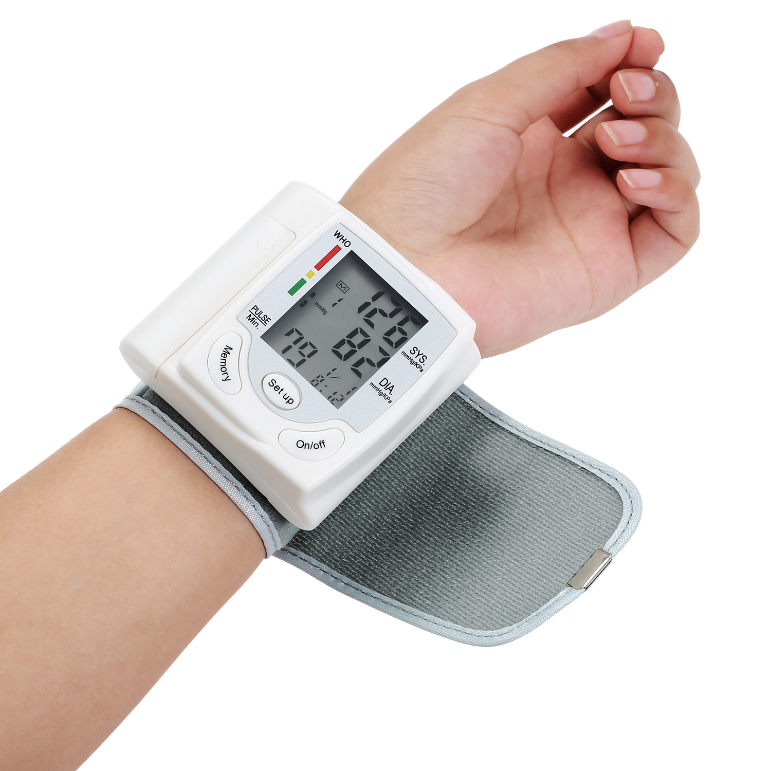 Automatic Blood Pressure Monitor Wrist Sphygmomanometer LCD Digital Display Portable Tonometer Tensiometers Health care