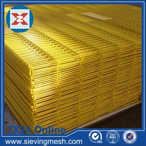 Yellow PVC Coated Welded Wire Mesh