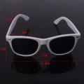 Hole Glasses Exercise Eyewear Eyesight Improvement Vision Glasses Training Black+White New