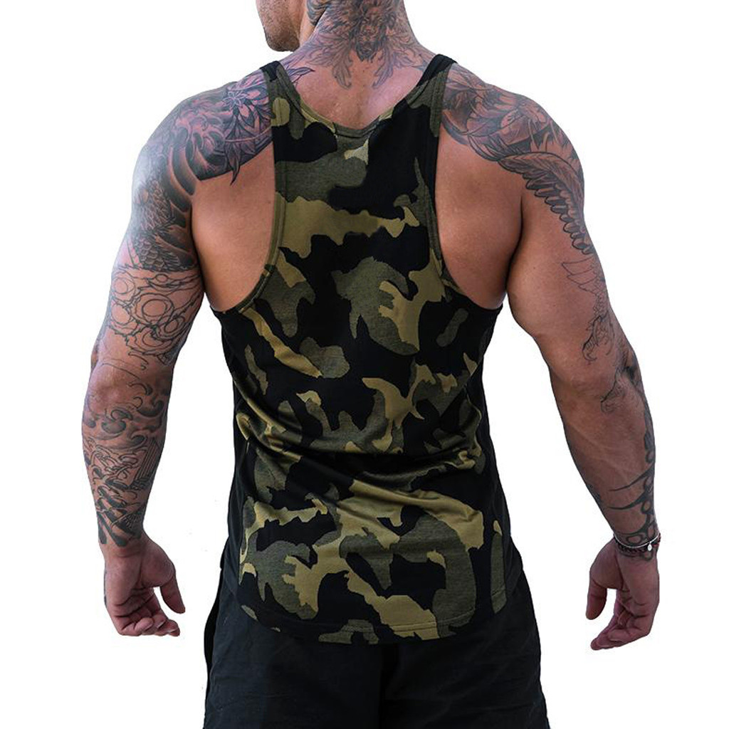 Men Bodybuilding Tank Top Camouflage Sleeveless Shirt Boy Quick-drying Gyms Fitness Workout Vest Summer Brand Clothing Tanktops