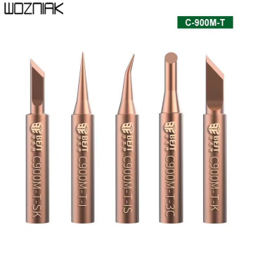 5pcs/Set BEST Original Welding Nozzle Oxygen-free copper Solder Iron Tip Lead-free Solder Non-stick tin Tip 900M-T-IS Tool Kit