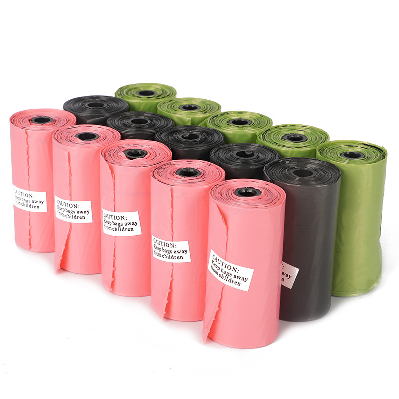 1Rolls 15count Dog Poop Bags biodegradable Earth-Friendly Dog Waste Bags Dog Pooper Scooper Several colors to choose