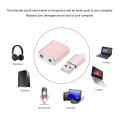For Laptop PC USB External Sound Card Hi-Fi Magic Voice 7.1 CH Audio Card Adapter USB to Jack 3.5mm Earphone Microphone Speaker