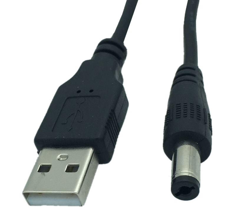 1pcs USB 2.0 Type A Male to DC 5.5 mm/2.1 mm 5 Volt DC Power Supply Socket Charging Adapter Connector Cable 25cm 1m 2m