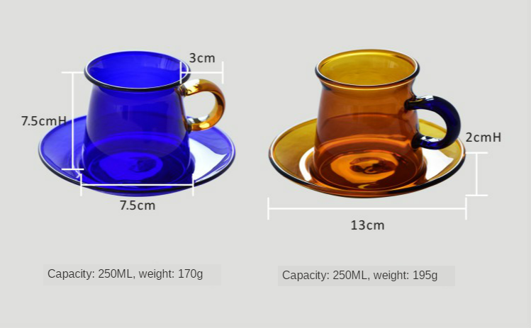 Multi-Color glass coffee mug for tea Couples Drinking glasses mugs coffee cups creativity Heat Resistant Healthy Tea Drink Cup