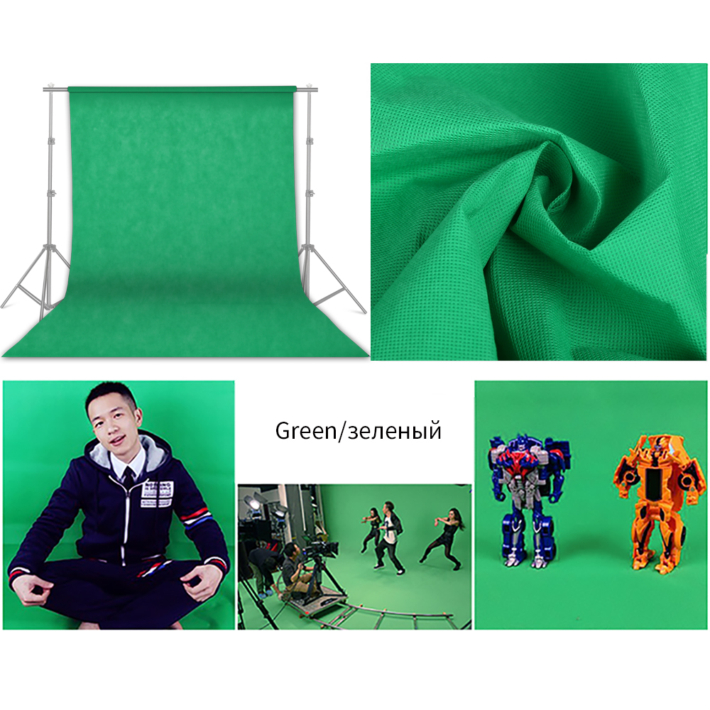 Photography 1.6x4/3/2M Photo Background Backdrop Green Screen Chroma Key for Photo Studio Background Stand Non Woven 10 Colors