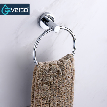 EVERSO Wall Mounted Stainless Steel Toilet Towel Ring Bath Towel Holder Bathroom AccessoriesBath Hardware